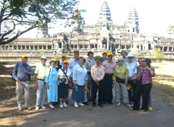 Tourist at Angkor Wat