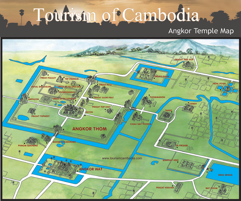 Angkor Archeological Site Map