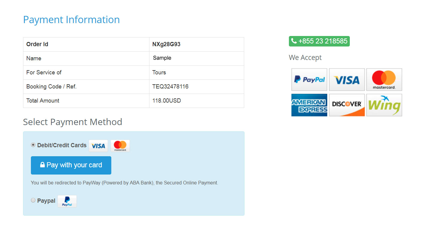 pay via paypal with credit card