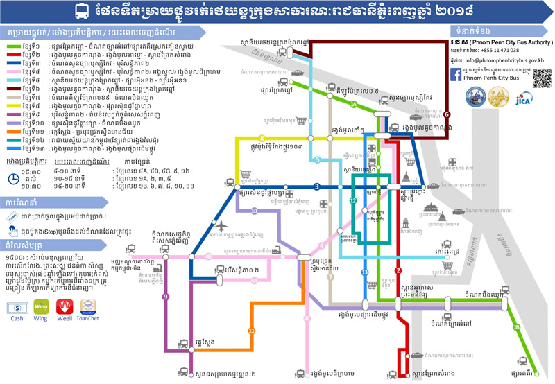 City Bus Route Map - Cambodia