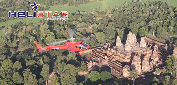 Heliopter in Angkor Wat