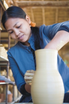 Woman at Khmer Ceramic
