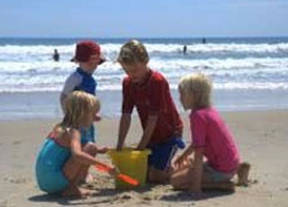 Children on sand